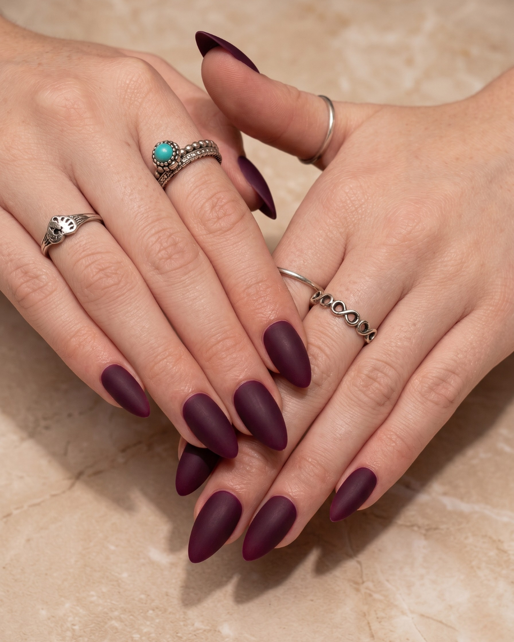 The Classics | Matte Press-On Nails | Deep Wine